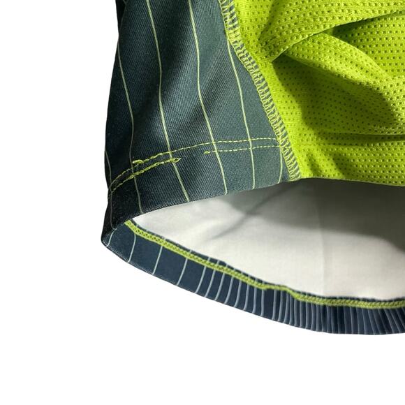 Nike Womens Size XS Fitted Athletic Tank Top Built in Bra Sleeveless Yellow Blue - Picture 15 of 16